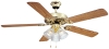 Boston Harbor Ceiling Fan Light Kit, 3-Speed, 5-Blade, 52 in Sweep